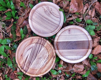 Precious wood bowls flat / hand turned / jewelry tray