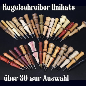 Prachtige draaibalpennen, met de hand gedraaid in Beieren, elegante unieke stukken, een praktisch cadeau