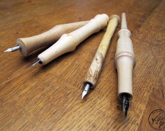 Calligraphy pens hand turned in Bavaria