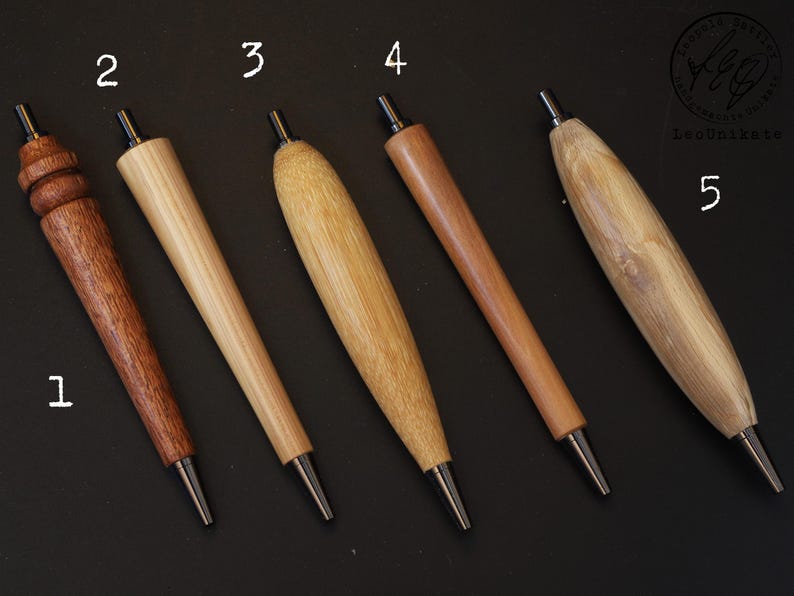 Unique Wooden Click Ballpoint Pen in Elegant Shape and Finest Woods