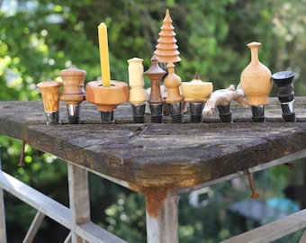 Hand-turned bottle caps / artistic unique pieces from Bavaria