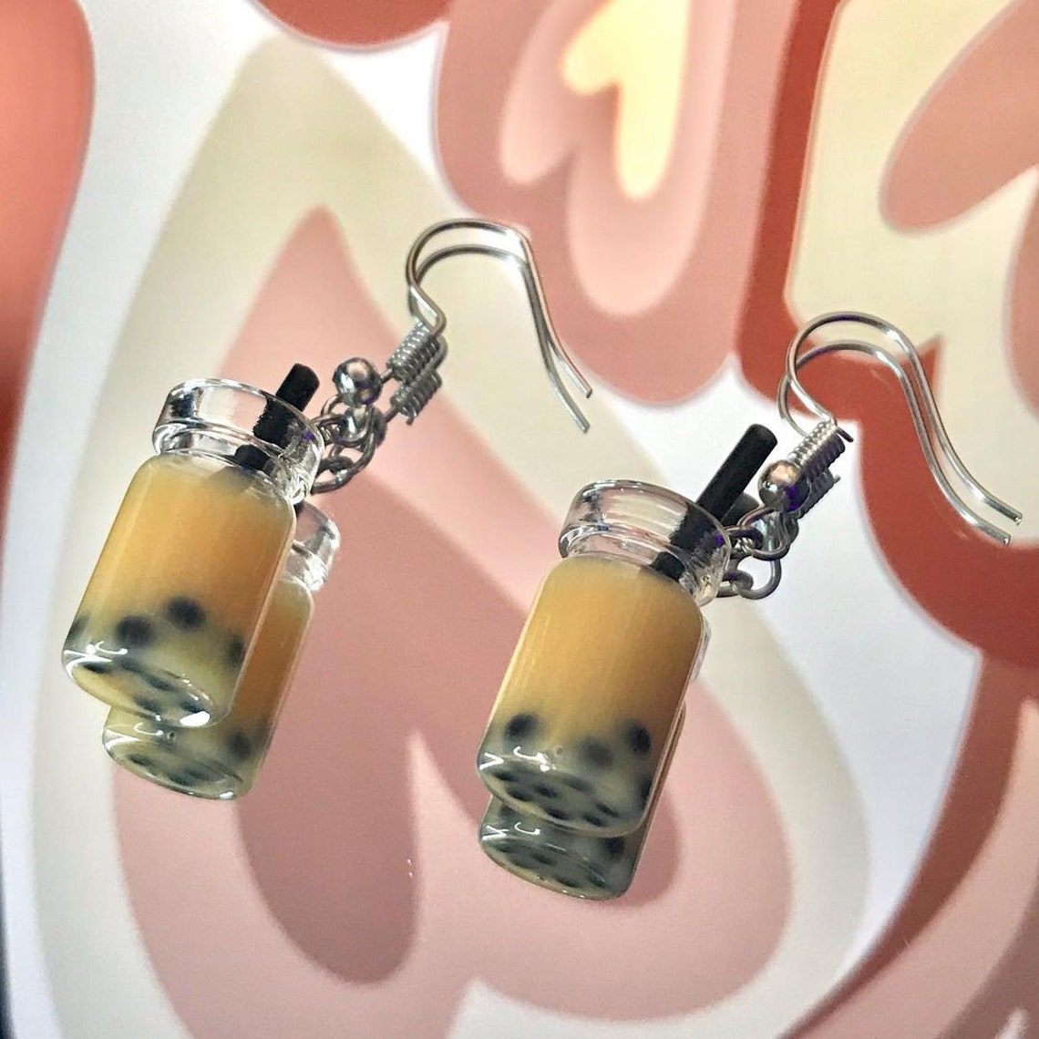 Bubble Tea Earrings / Boba Earrings / Milk Tea Earrings Etsy