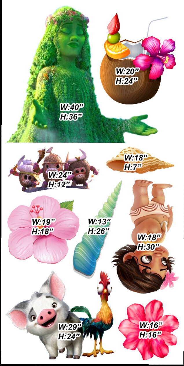 Yard Card Lawn Decor: Moana Flower Water Princess RA231 - Etsy