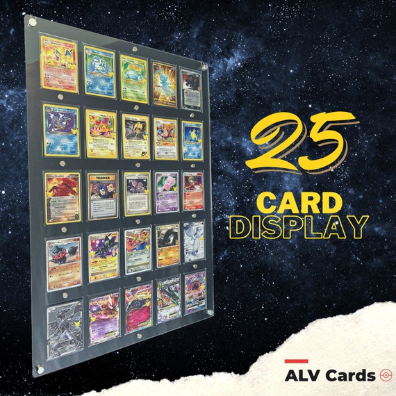 25 CARD POKEMON CARD DISPLAY. CAN BE CUSTOMIZED TO FIT ANY SIZE CASE!  QUALITY!!