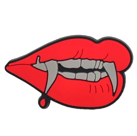 Shoe charms vampire shoe charms Dracula mouth halloween kid teen teenagers popular trending cool croc birthday gifts halloween Shoe Charms