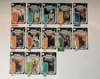 Brandneues Vintage Star Wars 12-Rückseite Recard Cardback Kit, Cardbacks, Footers und Bubbles