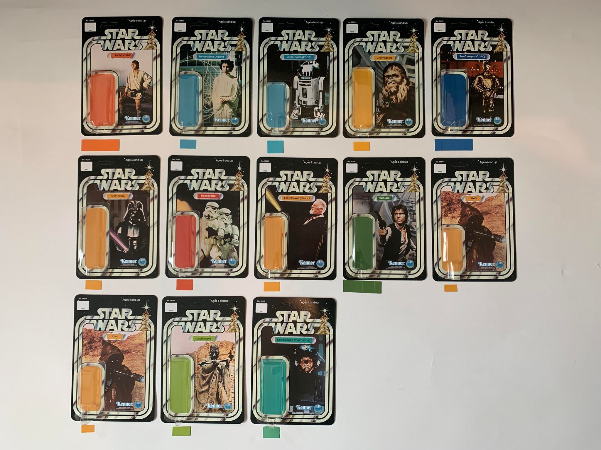Brand New Next Generation Vintage Star Wars 12-back Recard Cardback Kit , Cardbacks , Footers and Bubbles