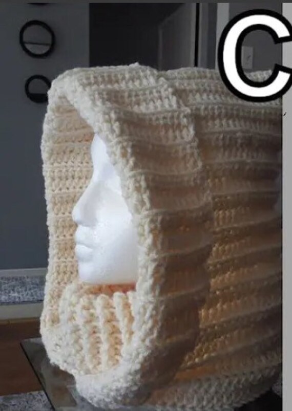Crochet Turtleneck Hoodie - Etsy