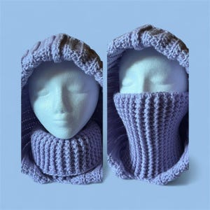 Crochet turtleneck hoodie