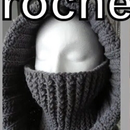 Crochet Turtleneck Hoodie - Etsy