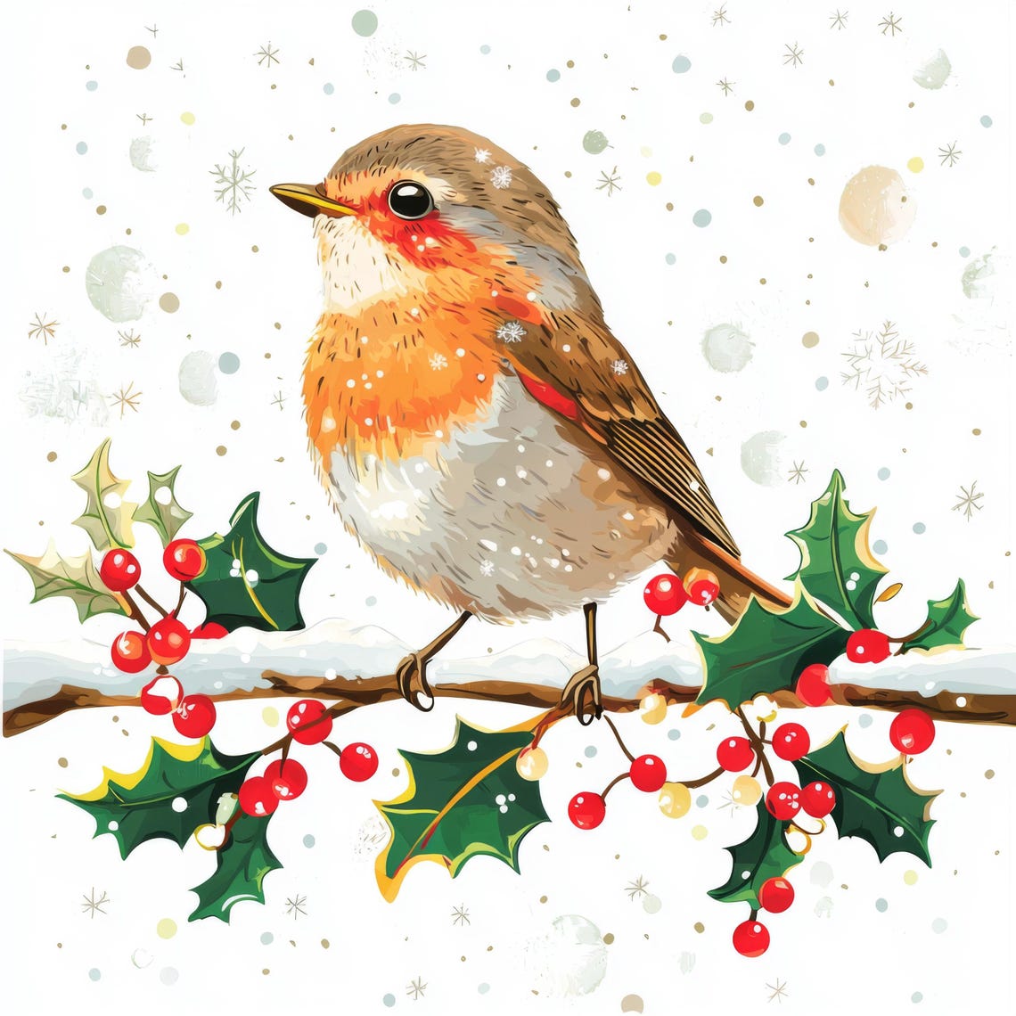 36 HIGH Resolution Jpgs Christmas Robin Clipart, Memory Book, Junk ...