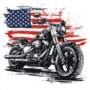 Clip Art di motociclette americane 32 JPG Digitale, Journaling, Acquerello, Arte murale, Uso commerciale Download digitale