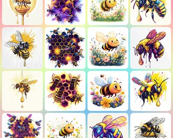 32 imágenes prediseñadas de abejorro en alta resolución (JPG), para álbumes de recuerdos, diarios basura, álbumes de recortes, planificadores digitales, uso comercial, descarga digital