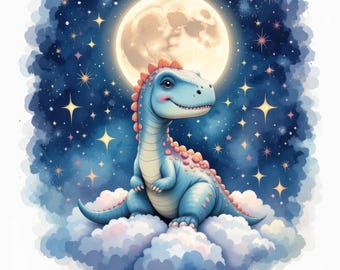 40 Kinderzimmer Dinosaurier Clipart, Baby Dinosaurier, druckbare Aquarell Clipart, hochwertige JPGs, digitaler Download, Papiermodell, Junk Journal