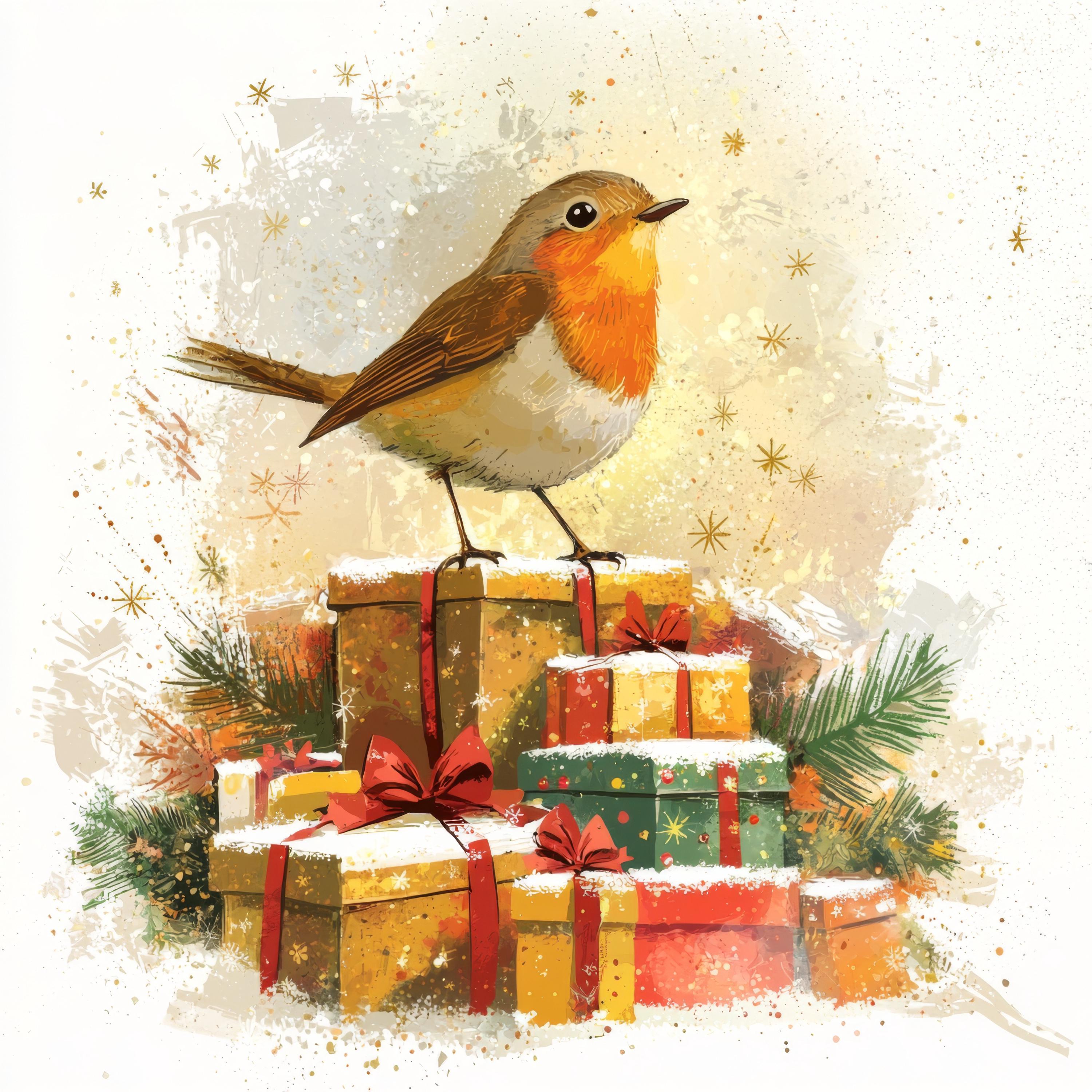 36 HIGH Resolution Jpgs Christmas Robin Clipart, Memory Book, Junk ...