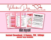 Printable Valentines Games, Instant Download Classroom Games, Homeschool Games, Valentines Day Activities, Digital Download for Teachers