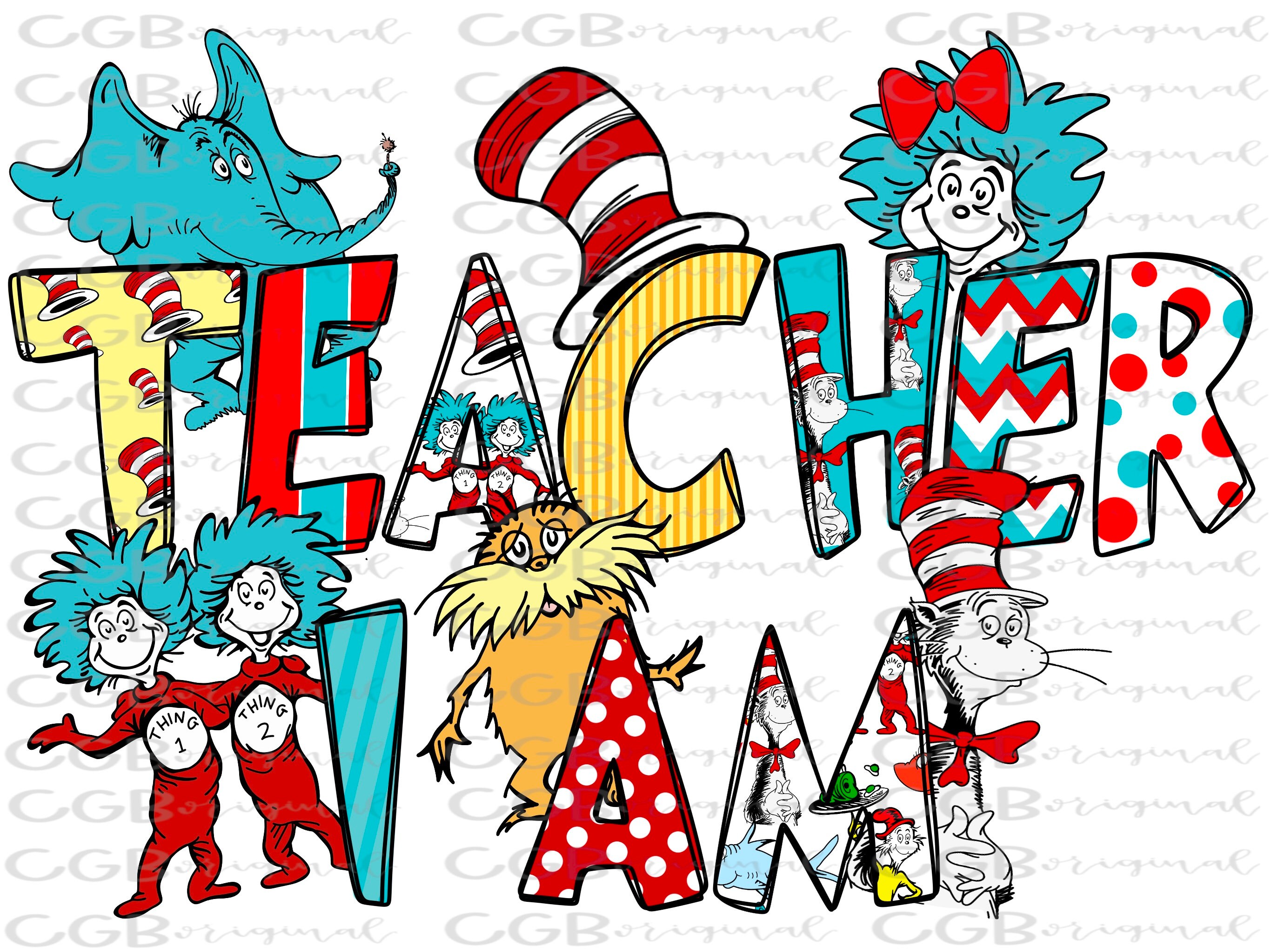 Teacher I Am/dr. Suess Day/dr. Suess Design - Etsy