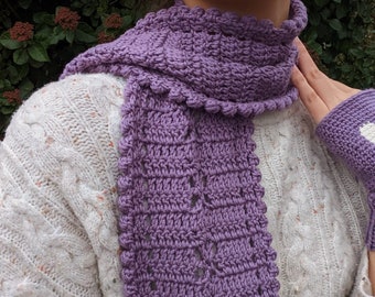 Lavender haze scarf pattern