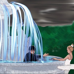Book art | fountain portrait