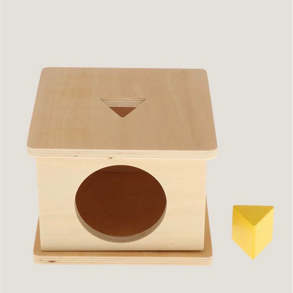 Shape Sorter with Prism Shape | Shape Imbucare Box | Montessori Educational Resource | Wooden Toy