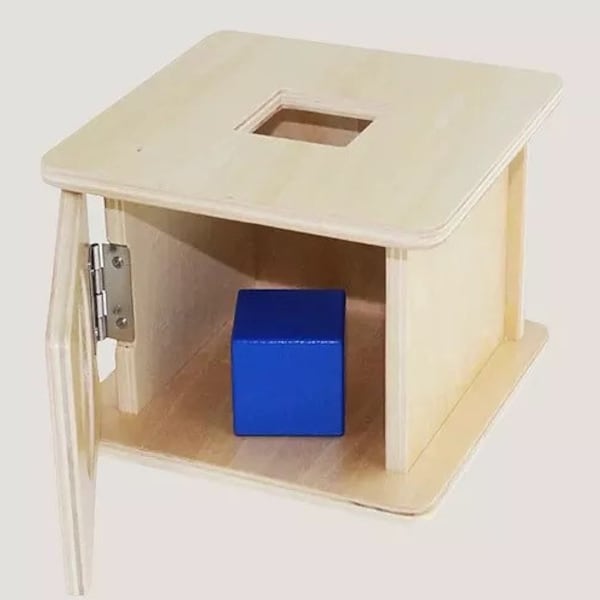 Shape Sorter with Cube Shape | Shape Imbucare Box | Montessori Educational Resource | Wooden Toy