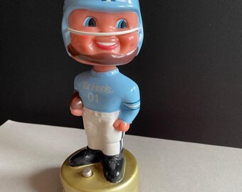 Rare North Carolina Tar Heel Bobble Head NC 2001 - 2002 w/ song WORKS Vintage