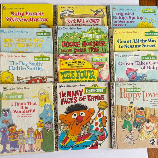 Sesame Street - Your Choice - Little Golden Books in Good or Better Condition - 1970s, 1980s, 1990s Grover, Fozzie, Big Bird, Cookie Monster