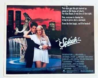 Splash Vintage Movie Lobby Card 1980s Film Daryl Hannah Tom Hanks Embrace