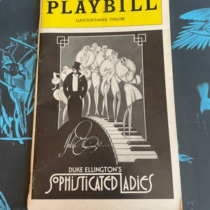 Sophisticated Ladies (1981) Lunt Fontanne Theater Vintage Broadway New York City Vintage Playbill, NYC Programm aus den 1980er Jahren