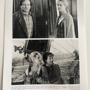 Jumanji (1995) Vintage Movie Photo of Robin Williams and Bonnie Hunt in Cult Classic Fantasy Kids Film Pic of Scenes