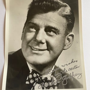 Arthur Godfrey Vintage Celebrity Photo 8x10 Signed "Best Wishes by the Carton" Radio TV Celebrity Photo Headshot Promo Pic