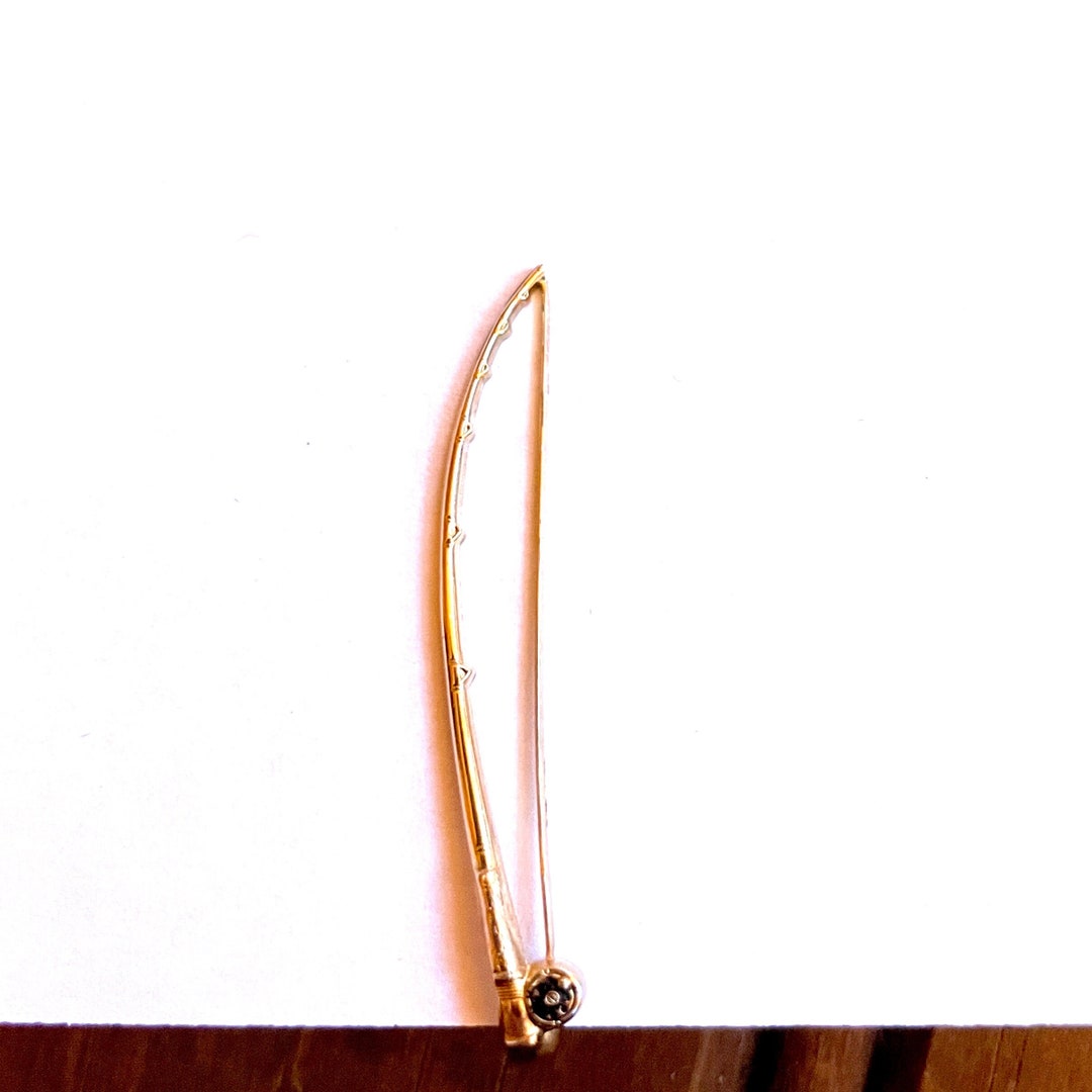 Vintage Hickok Fishing Rod Tie Clip Made in USA Gold Tone Etsy