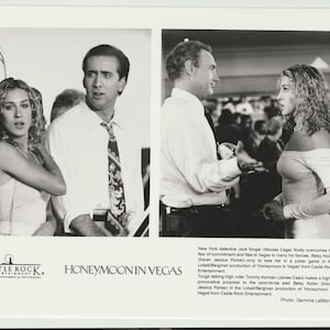 Honeymoon in Vegas (1992) Vintage Movie Photo of Nic Cage, James Caan, and Sarah Jessica Parker from the 1990s