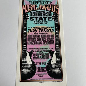 POSTER Detroit Music Awards 13th Annual 1995 Big Chief Carl