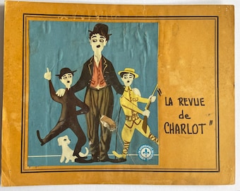 Charlie Chaplin La Revue de Charlot Vintage Movie Lobby Card 1959 Film Quebec