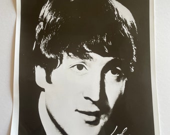 Photo vintage signée du chanteur John Lennon des Beatles, 20 x 10 cm, rock star des années 60, photo de célébrité musicien