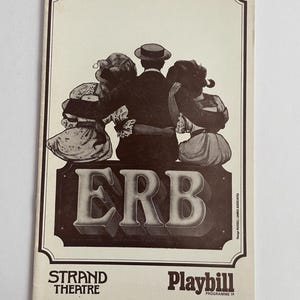 ERB (1970) Strand Theatre Vintage Playbill 1970s Musical Theater Program