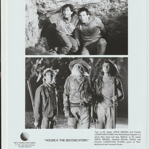 House II (1987) Horror Movie Photo of Arye Gross, Jonathan Stark, Royal Dano Vintage Movie Press Photo from the 1980s