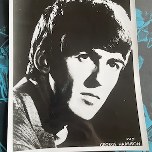 Beatles George Harrison Vintage 8x10 Headshot Rock Star Músico Celebridade Foto 1960s