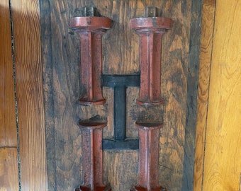 Industrial Foundry Mold Antique Wood from Meese and Gottfried Factory, San Francisco, California #8 Iron Age Machine Age Industry Age Decor