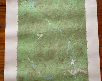 Vintage 1967 Santanoni NY topografische kaart Topo Adirondacks New York 17" x 21"