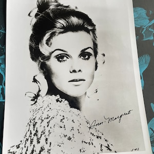 Ann Margret with her Hair Up c 1960s Headshot with Signature 8x10 Signed Vintage Celebrity Actress Celebrity Publicity Photo