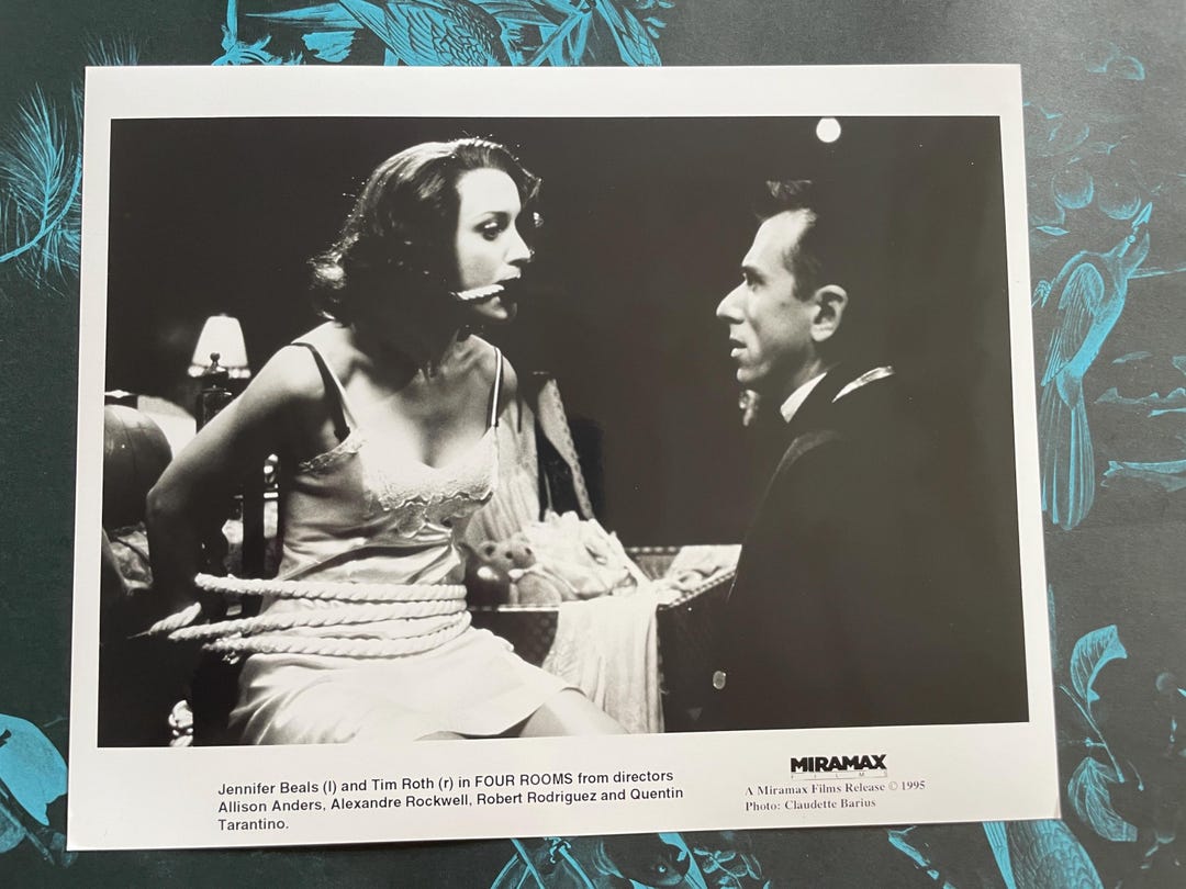 Four Rooms (1993) Vintage Black Comedy Movie Photo of Jennifer Beals and Tim  Roth Bondage Tied to Chair in Slip 90s Quentin Tarantino Film - Etsy, image size:1080x810
