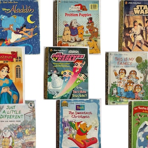 Anni '80 Anni '90 - 9 Prima edizione - La tua scelta - Edizione A Little Golden Books - Disney Aladdin Anastasia Pound Puppies Little Critter Pooh