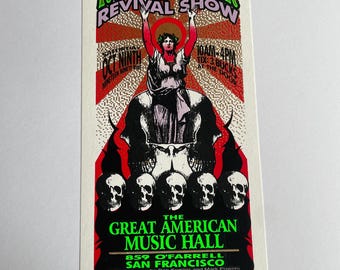 Vintage San Francisco Rock Poster Revival Show October 9 1999