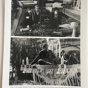 Jumanji (1995) Vintage Movie Photo of Robin Williams, Bonnie Hunt and Kirsten Dunst playing board game in Classic 90s Film
