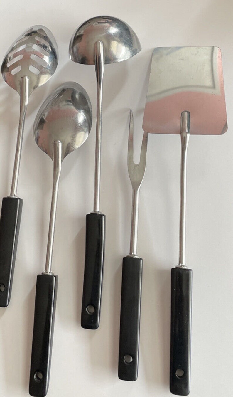 Set of 5 Vintage Androck Stainless Steel Kitchen Utensils Etsy