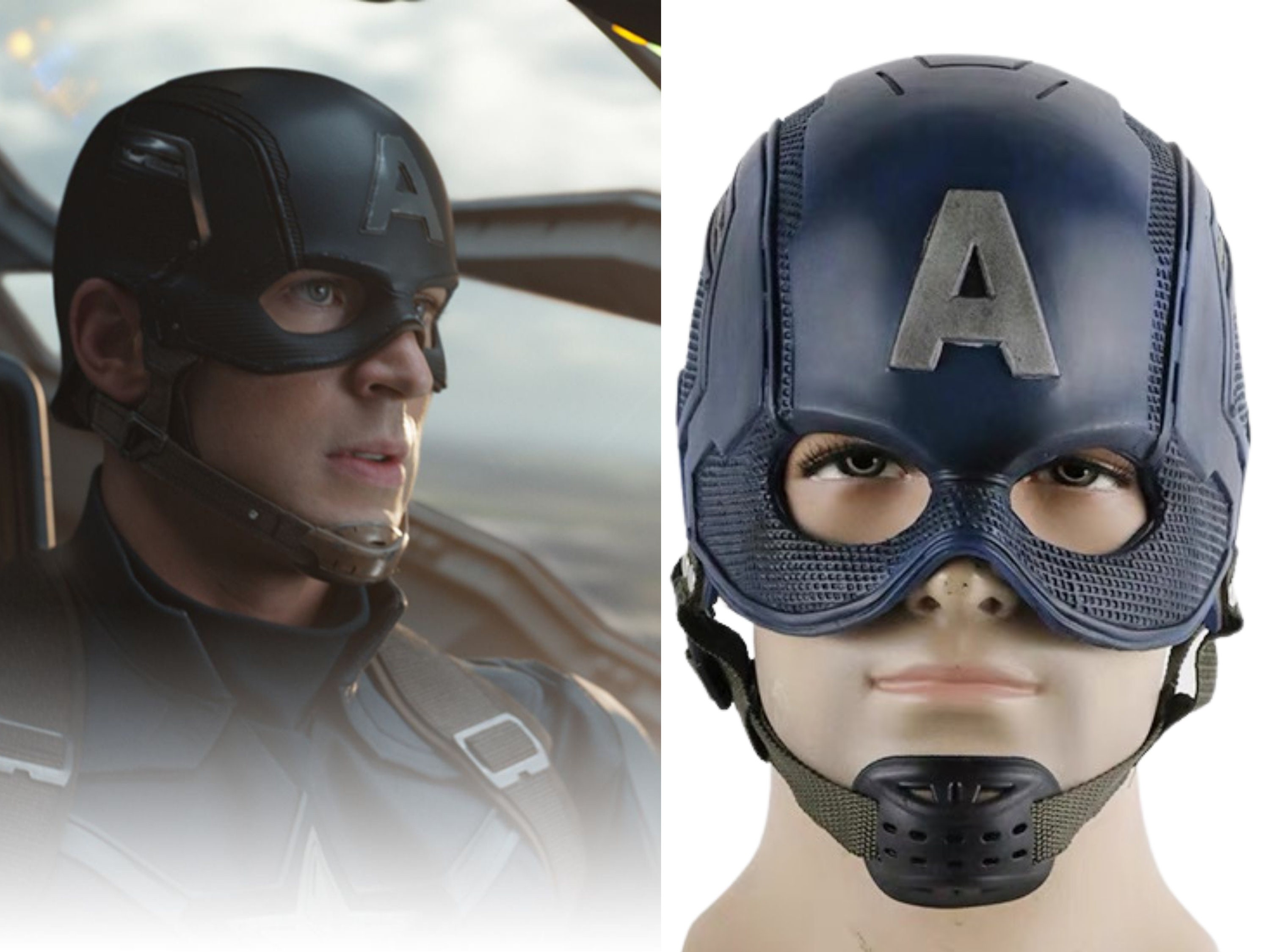 Captain America helmet mask cosplay Marvel Halloween birthday Etsy