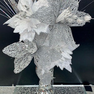 Crushed Diamond Vase and flower
