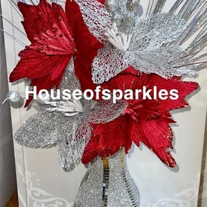 Crushed Diamond vase and flower